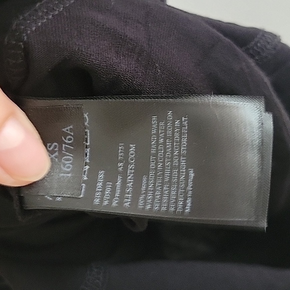 Allsaints Womens Viscose Iris Dress Black XS - Picture 7 of 11